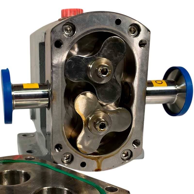 Exzenterpumpe für viskose Produkte LQ3A-12-304/4/B, 1,3-3,2 m3/h, 0,3 MPa, 2,2 kW, 200-500 U/min, AISI 304 ohne Motor, Klemmanschluss