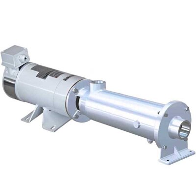 Edelstahl-Schraubenpumpe zum Fördern von Flüssigkeiten mit Feststoffen LIVERANI MO-I 100 cm³/24 V 1,5 kW, 1400 U/min