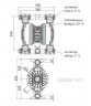 Pompe pneumatique à membrane BOXER 522 PP IB522-P-HTDPT--
