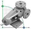 Kupar KIP Pumpe für viskose chemische Produkte 1 Zoll-C, AISI 316, 0,2-2 m3 / h