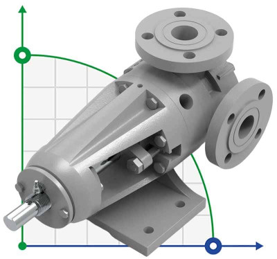 Pompa zębata Kupar KIP 1 cal-C ze stali nierdzewnej do lepkich chemikaliów, AISI 316, 0.2-2 m3/h