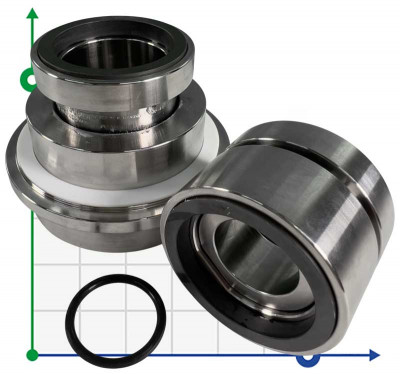 Patronendichtung für die Pumpe Sulzer Ahlstar APP1 R-SE1F-AP 30, SIC/SIC, VITON, 316
