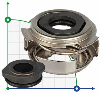 Уплотнение насоса Grundfos CM, CME and Boosters R-706D 12, SIC/SIC, VITON, 304