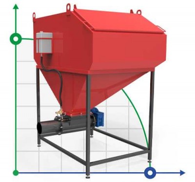 Automatic fuel supply system with a 5.0 cubic meter hopper