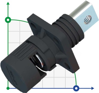 CN12-LSP400A-03-M, 400A, 1500V DC connector bolt threaded hole, black