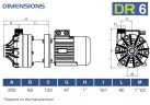 Horizontal centrifugal pump with mechanical seals DR 006 PP, 0,37 кВт