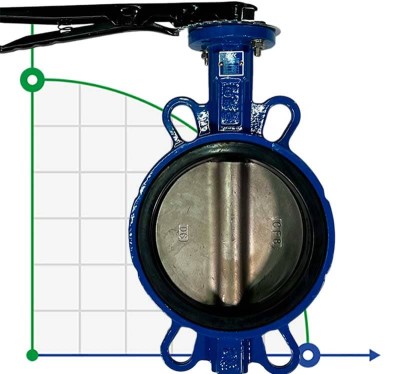 PN16 DN150 Butterfly valve, cast iron body, AISI 304 disc, Seat EPDM