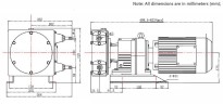 Przemysłowa pompa wężowa JXHIN-10-ABS Plastic-NR-P, 57 l/h, 0,37 kW, 10 bar, 380V