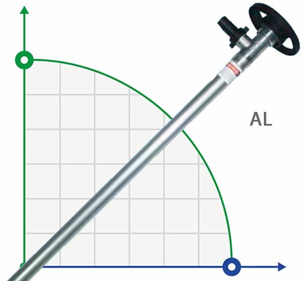 700 mm, AL bare part (pipe) to the barrel pump