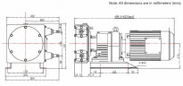 Індустріальний шланговий насос JXHIN-10-ABS Plastic-NBR-P, 57 л/год, 0,37 кВт, 10 бар, 380В
