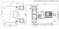 Pompe à tuyau industrielle JXHIN-32-CI+ABS Plastic-F-NBR-P, 1.65 m3/h, 1,5 kW, 16 bar, 380V