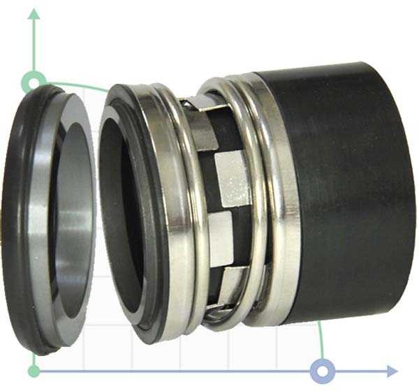 Механічне ущільнення R-2100N 60, CAR/SIC, VITON, 304