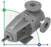 Pumpe für Chemikalien, Säuren Kupar KIP 2 1/2 in-C, AISI 316, 7-35 m3/h Zahnradpumpe