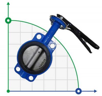 DN50 Butterfly valve butterfly valve, interflange