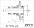 Картриджное торцевое уплотнение R-706L 22, SIC/SIC, EPDM, 304 к насосу GRUNDFOS