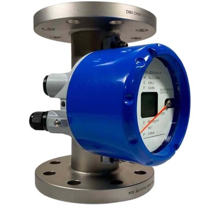 DN65 Przepływomierz ze stali nierdzewnej rotametr KLZZ PN6 (liquid alcohol mixture C2H5OH 25%), 1..10 m3/h, 4-20mA, Ex