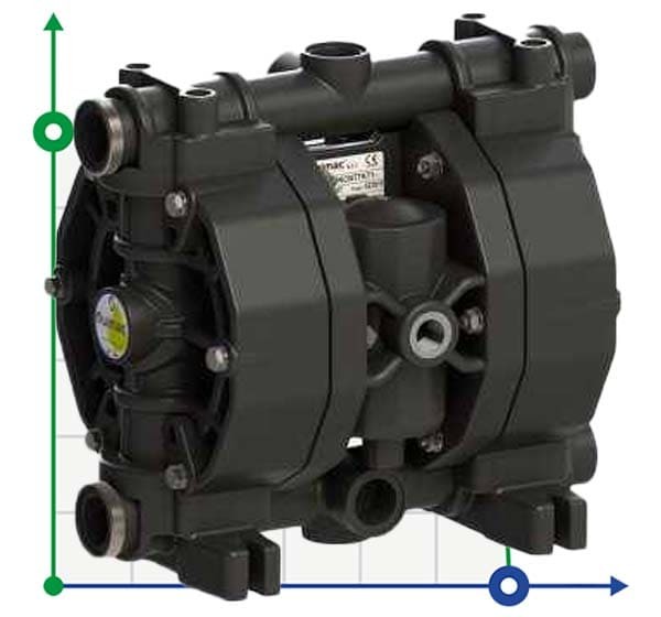 PHOENIX P100 PP HYTREL ATEX Pneumatische Membranpumpe