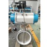 PN6 DN250 Vanne papillon, corps et disque AISI 304, PTFE, Actionneur pneumatique double effet Ex+positionneur 4-20MA