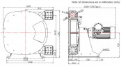 Industrial hose pump JXHIN-100-CI+Titanium-F-NBR-P, 42 m3/h, 15 kW, 16 bar, 380V