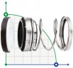 Торцевое механическое уплотнение R-21 1/2, CAR/SIC, EPDM, 304