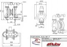 Pompe à membrane pneumatique RUBY 180A-P-TAT-T