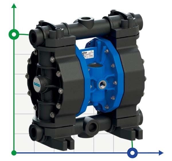 Pompe à membrane pneumatique SEKO Duotek AF65 PVDF