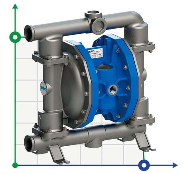 Seko Duotek AF100 AISI316 pneumatic diaphragm pump