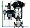 DN25 Pneumatisch betätigtes Stellventil 10P11Y-DNx2516Z-L112C-C (Gehäuse CF8, Sitz SS304) mit Stellungsregler YT-1000, Eingang 4-20mA, Ex