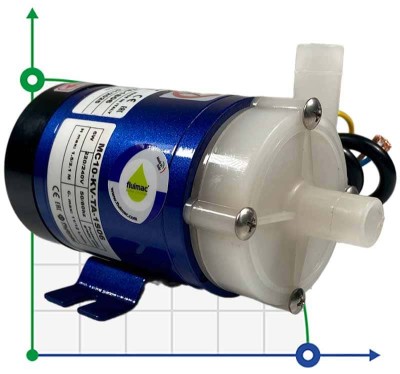 Hermetische Pumpe mit Magnetkupplung FLUIMAC MINI COMPASS MC 10 PVDF, 6 W, 220 V