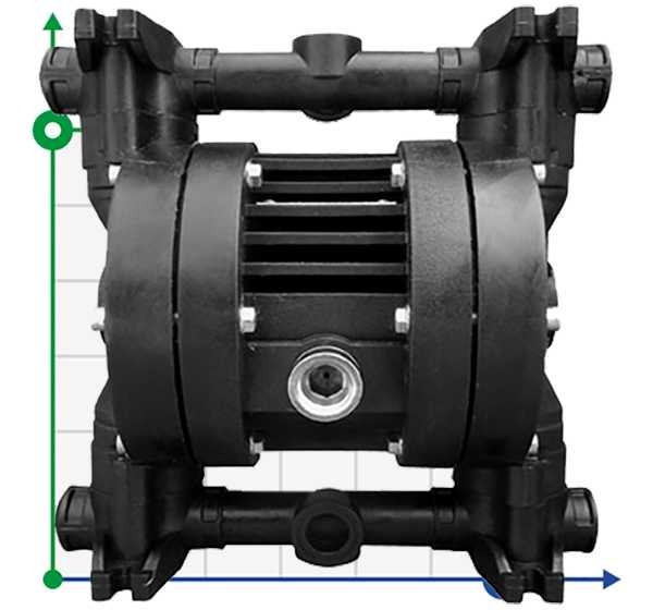 Pompe à membrane pneumatique RUBY 115V-P-TVT-T