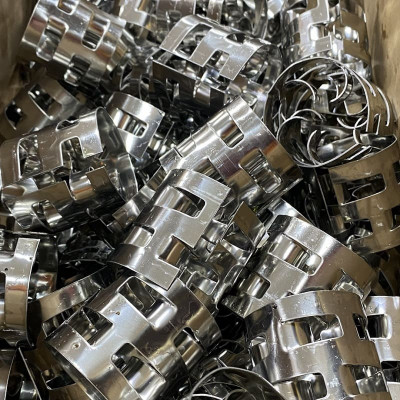 Металлическая насадка кольца Палля, AISI 304, 38x38x0,5 mm, Pall Ring, VFF