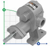 Pompe à engrenages en acier inoxydable Kupar KHP 1 pouce-C, AISI 316, 2-5 m3/h pour produits chimiques