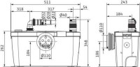 Unité de pompage des eaux usées pour le drainage avec un mécanisme de coupe Wilo-HiSewlift 3-15