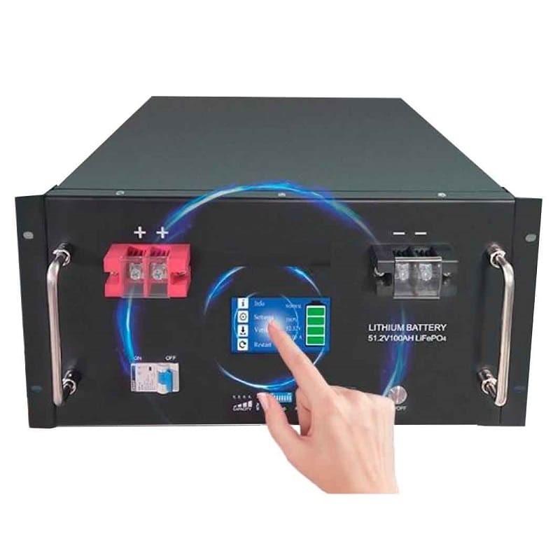 Batterie CLR-48V 200Ah, LiFePO4, LFP mit Touchscreen, rack-montiert