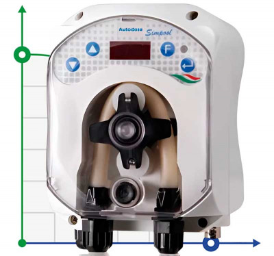 Pompe doseuse péristaltique AQUA PDP SIMPOOL AUTOMATIC 03-01 230V - SANTOPRENE BLANC