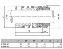 Торцевое механическое уплотнение R-706E 16, CAR/TC, VITON, 304