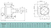 Pompe à engrenages EMSE EDP-I 4 pouces, 54 m3/h, 8 bar, 22 kW, 400 tr/min, 380V avec engrenage interne, avec by-pass