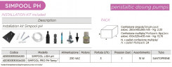 Перистальтический насос AQUA PDP SIMPOOL LIGHT PH 03-01 - 230V - SANTOPRENE - COMPLETE WHITE