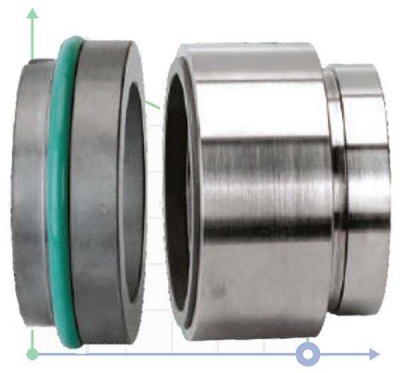 Механическое торцевое уплотнение R-HJ92N 100, SIC/SIC, VITON, 316, G16