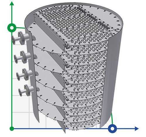 Rectification column 1000 mm