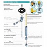 1500 мм, AISI 316L насосна частина (труба) до бочкового насоса