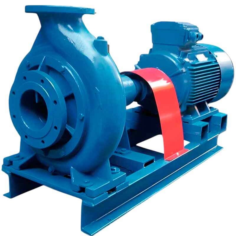 Pompe à console monocellulaire ENP 100-250, 90 kW, 2900 tr/min, sur châssis avec moteur