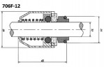 Торцевое уплотнение для Grundfos R-706F 12, TC/TC, VITON, 304