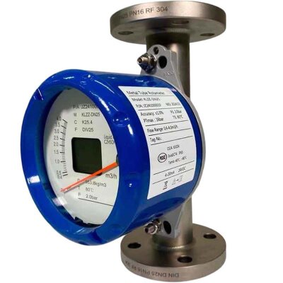 DN25 Расходомер ротаметр  из нержавеющей стали KLZZ PN6 (liquid Alcohol mixture C2H5OH 30%), 0.4-4.0 m3/h, 4-20mA, Ex