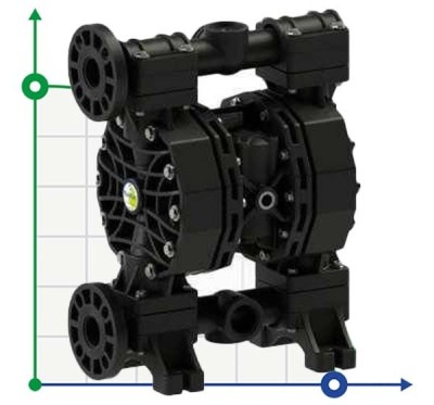 Пневматический мембранный насос муравьиной кислоты PHOENIX P400 PVDF SANTOPRENE+PTFE, 380 л/мин