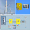Set of vertical wind turbine H-type RX-HV15K 15 kW 380 V, grid controller FKJ-GT for 15 kW 380 V