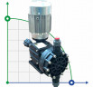 Насос-дозатор AQUA MSB, PP, 105 л/ч, 8 бар, 0,18 кВт, 380В мембранный моторный