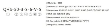 Pompa rozpuszczalnika QHS-25-1, AISI 304
