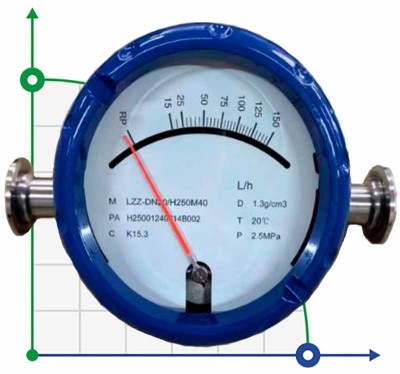 DN25 Przepływomierz rotametr KLZZ PN1 ze stali nierdzewnej do C2H5OH 40%, 100-1000 l/h Clamp