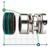 Ущільнення валу R-125 35, SIC/SIC, VITON, 316, T20LF